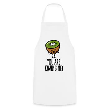 You are kiwing me Kawaii niedlich Kiwi Trickfilm - Kochschürze - Weiß - Vorne - AI Model Male 185 dark (185cm)