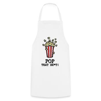 Films, Popcorn, TV Night, Déclaration, Cinéma, Films - Tablier de cuisine - blanc - Devant - AI Model Male 185 dark (185cm)