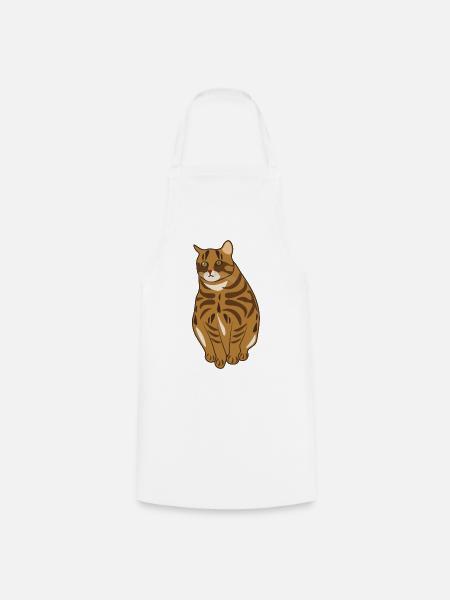 Landrassen-Katze - Kochschürze - Weiß