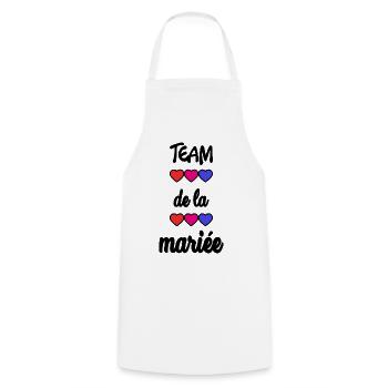 EVJF. MARIEE. TEAM. TEAM MARIEE. FUTURE MARIEE - Tablier de cuisine - blanc - Devant - AI Model Male 185 dark (185cm)