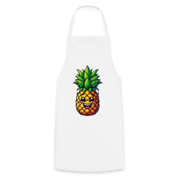 Pineapple - Cooking Apron - white - Front - AI Model Male 185 dark (185cm)