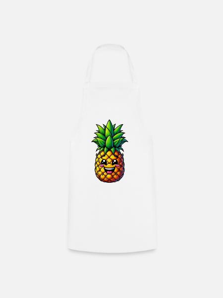 Ananas - Kochschürze - Weiß