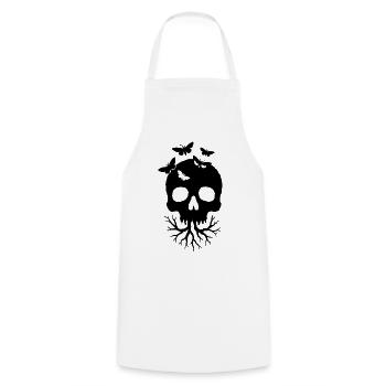 Crâne de la forêt – T-shirt nature foncée - Tablier de cuisine - blanc - Devant - AI Model Male 185 dark (185cm)