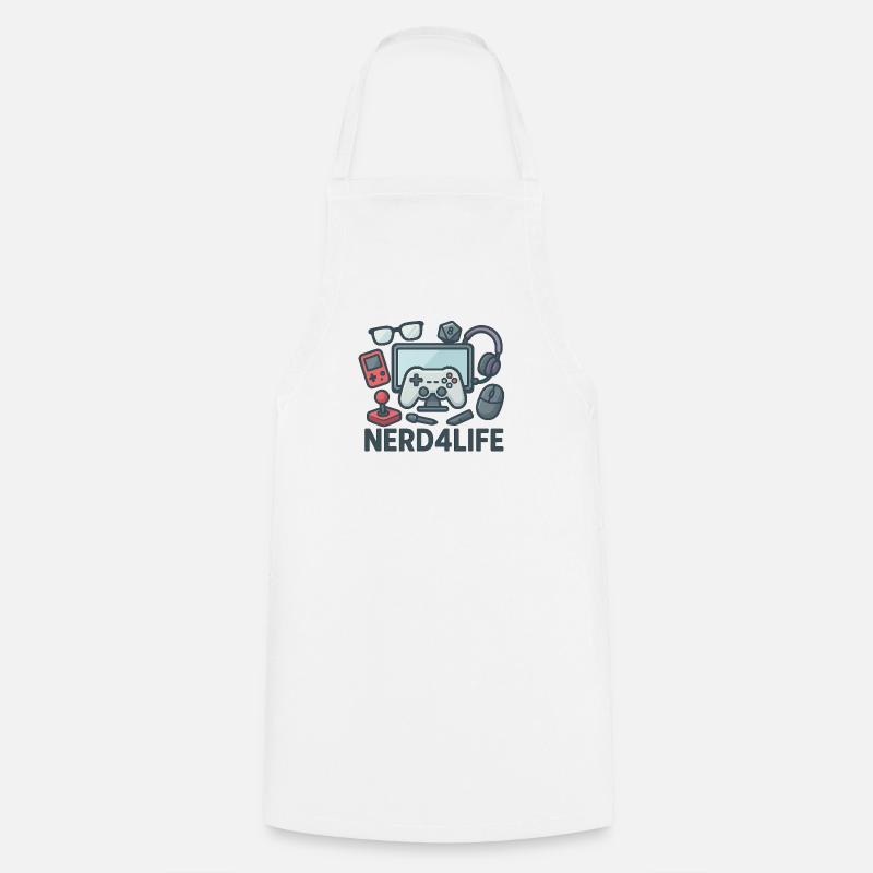 Conception de jeux et de style de vie nerd - Tablier de cuisine - blanc