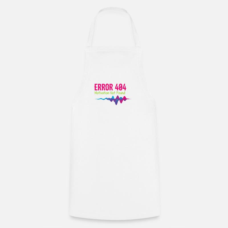 Erreur 404 Motivation non trouvée - Tablier de cuisine - blanc