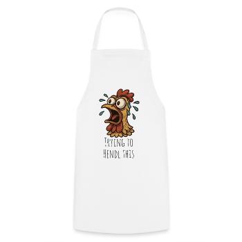 J’essaie de faire entendre ce dicton - Tablier de cuisine - blanc - Devant - AI Model Male 185 dark (185cm)
