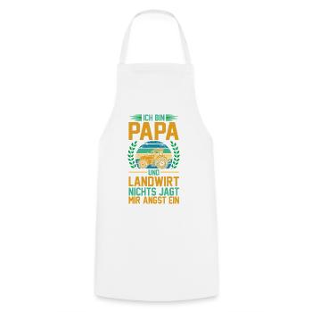 I'm a dad and a farmer Nothing scares me - Cooking Apron - white - Front - AI Model Male 185 dark (185cm)