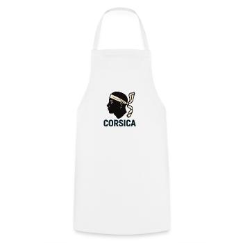 Modern Corsica - Cooking Apron - white - Front - AI Model Male 185 dark (185cm)