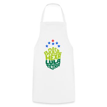 Brasil Hexa Lula Tetra - Cooking Apron - white - Front - AI Model Male 185 dark (185cm)