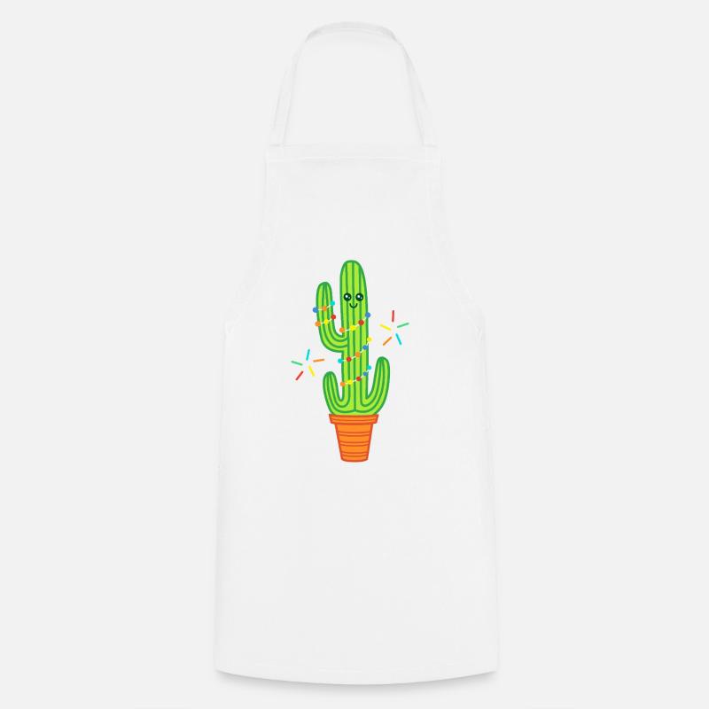 Mignonne bande dessinée Cactus Green - Tablier de cuisine - blanc