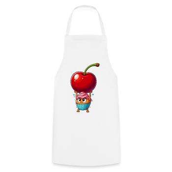 Kirsche Kraft Cupcake Held - Kochschürze - Weiß - Vorne - AI Model Male 185 dark (185cm)