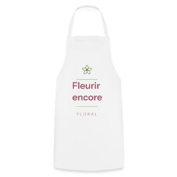 Fleurir Encore Floral - Tablier de cuisine - blanc - Devant - AI Model Male 185 dark (185cm)