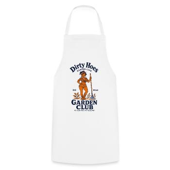 Dirty Hoes Garden Club Organic Gardening - Cooking Apron - white - Front - AI Model Male 185 dark (185cm)