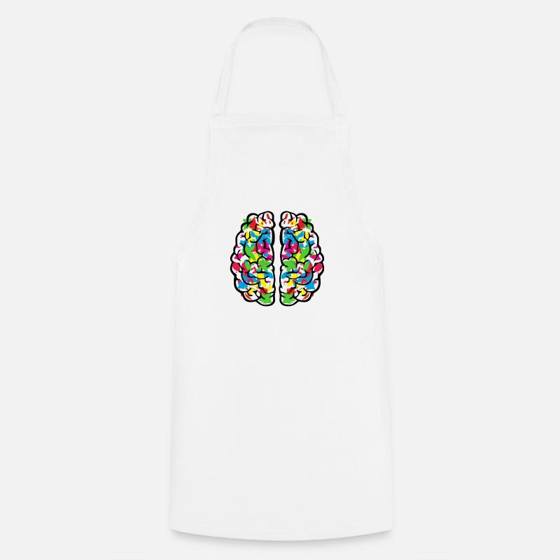 Creative colourful brain - Tablier de cuisine - blanc