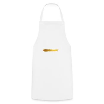 Paint blob splash paint painter gift gold stripes - Cooking Apron - white - Front - AI Model Male 185 dark (185cm)