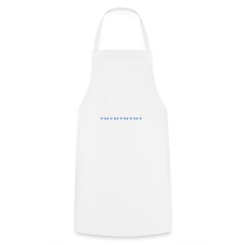 Très petits cœurs et arcs - Tablier de cuisine - blanc - Devant - AI Model Male 185 dark (185cm)