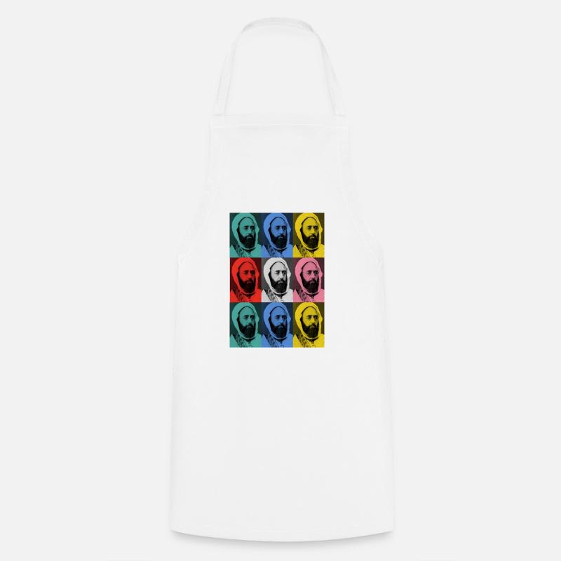 EMIR ABDELKADER pop art - Tablier de cuisine - blanc