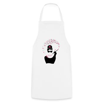 Diamond Girl - Princess Jewels - Jewellery - Cooking Apron - white - Front - AI Model Male 185 dark (185cm)
