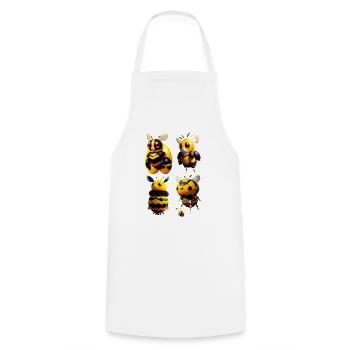 kawaii flying bees - Cooking Apron - white - Front - AI Model Male 185 dark (185cm)