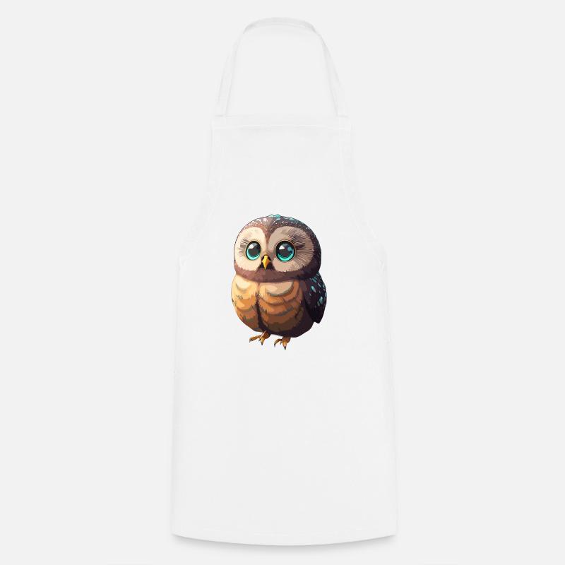 hibou mignon - Tablier de cuisine - blanc
