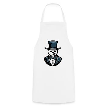 Snowman Frosty Gentleman - Cooking Apron - white - Front - AI Model Male 185 dark (185cm)