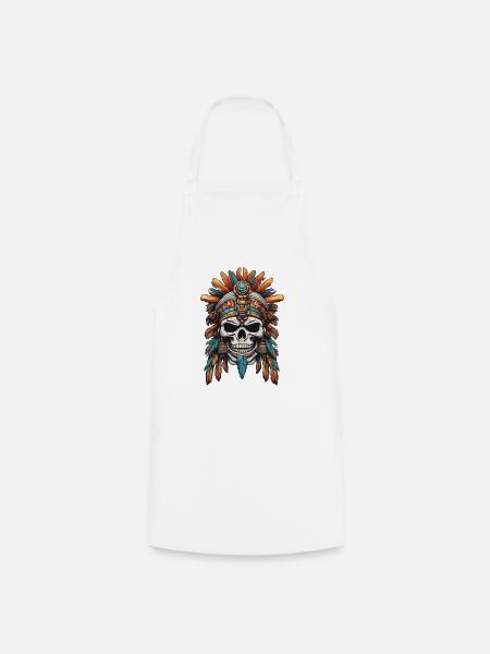 Mayan / Hochkultur / Peru / Maya Kalender / Motiv - Kochschürze - Weiß