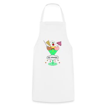 Rêve de glace - Tablier de cuisine - blanc - Devant - AI Model Male 185 dark (185cm)