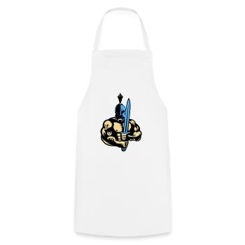 Sparta Warrior - Cooking Apron - white - Front - AI Model Male 185 dark (185cm)
