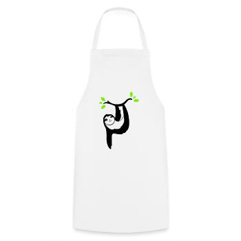 sloth 02 - Cooking Apron - white - Front - AI Model Male 185 dark (185cm)