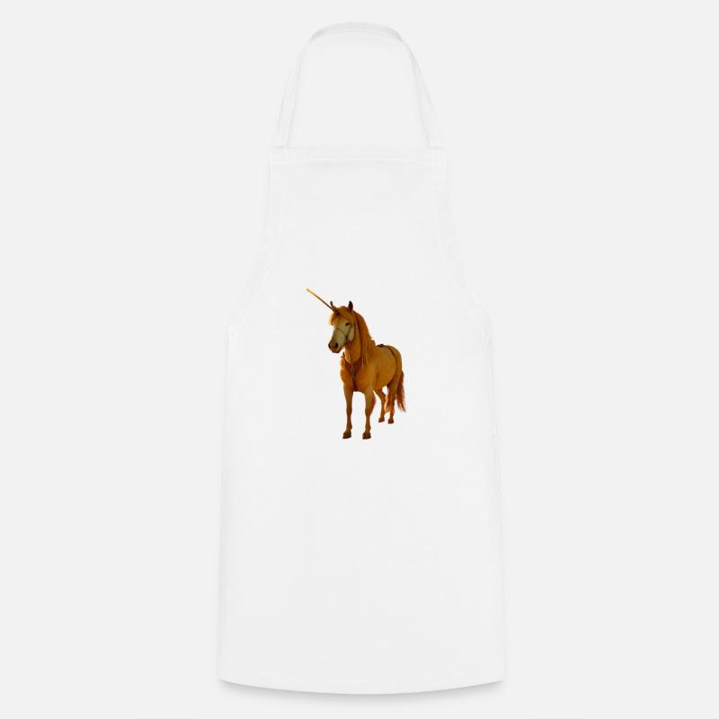 Licorne dorée - Tablier de cuisine - blanc