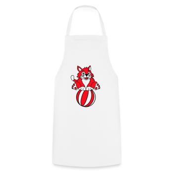 Circus Cat Jeu de ballon de plage équilibré Fun Fun - Tablier de cuisine - blanc - Devant - AI Model Male 185 dark (185cm)