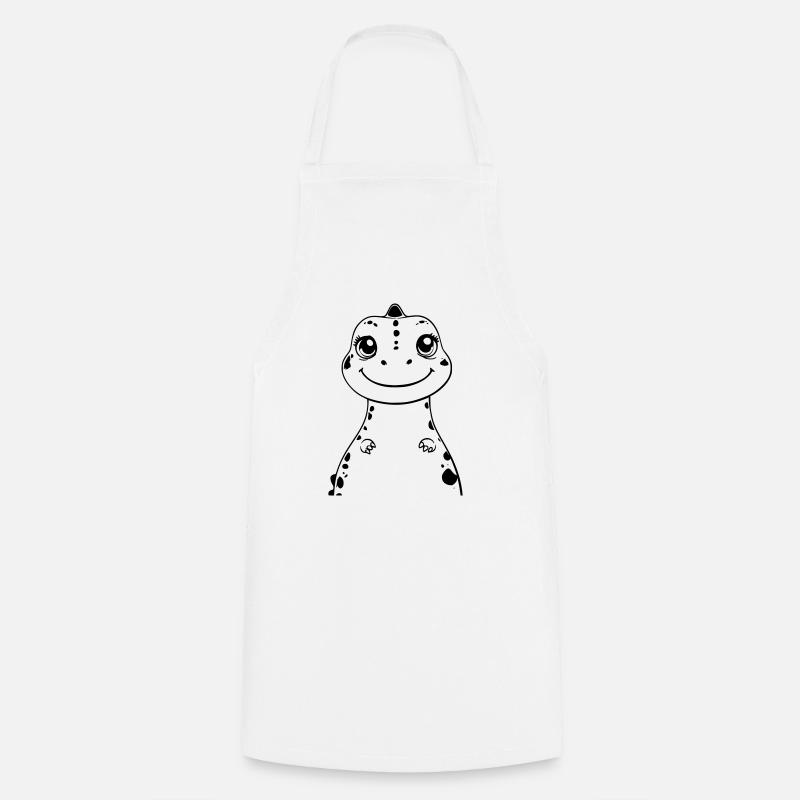 dino mignon comme illustration vectorielle - Tablier de cuisine - blanc