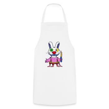 Menschen Hase - Kochschürze - Weiß - Vorne - AI Model Male 185 dark (185cm)