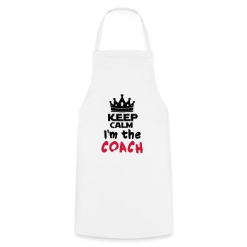 I'm the coach - Tablier de cuisine - blanc - Devant - AI Model Male 185 dark (185cm)