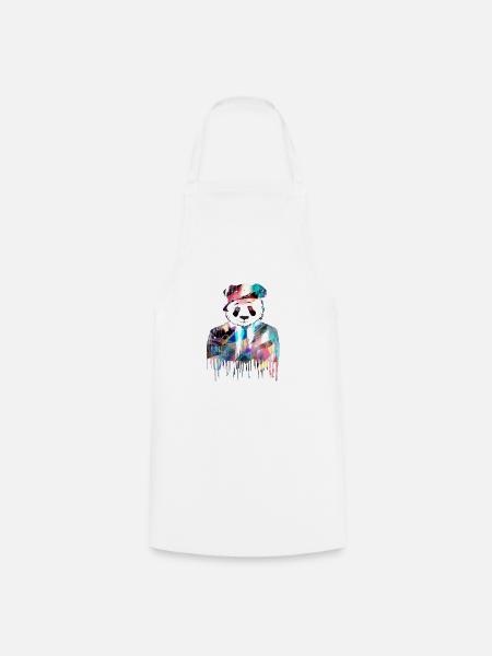 panda,pandabär,bunt,graffiti,malerei,anzug - Kochschürze - Weiß