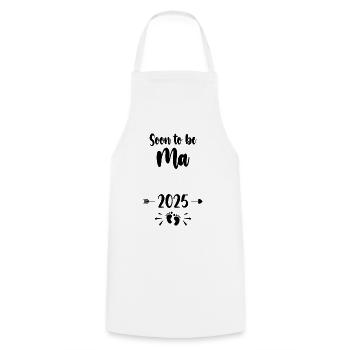 Ma Soon To Be Mom 2025 Mother Pregnant Kids Mother - Cooking Apron - white - Front - AI Model Male 185 dark (185cm)