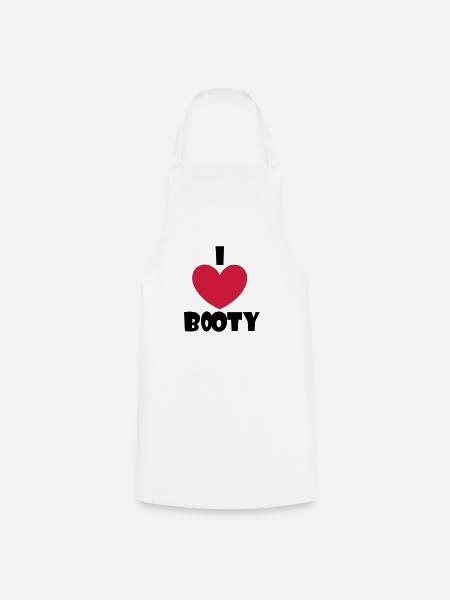 I Love Booty - Kochschürze - Weiß