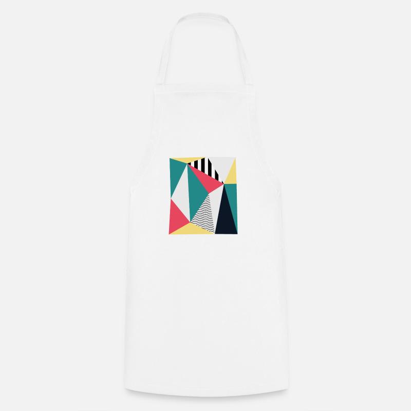 Triangles - Cooking Apron - white