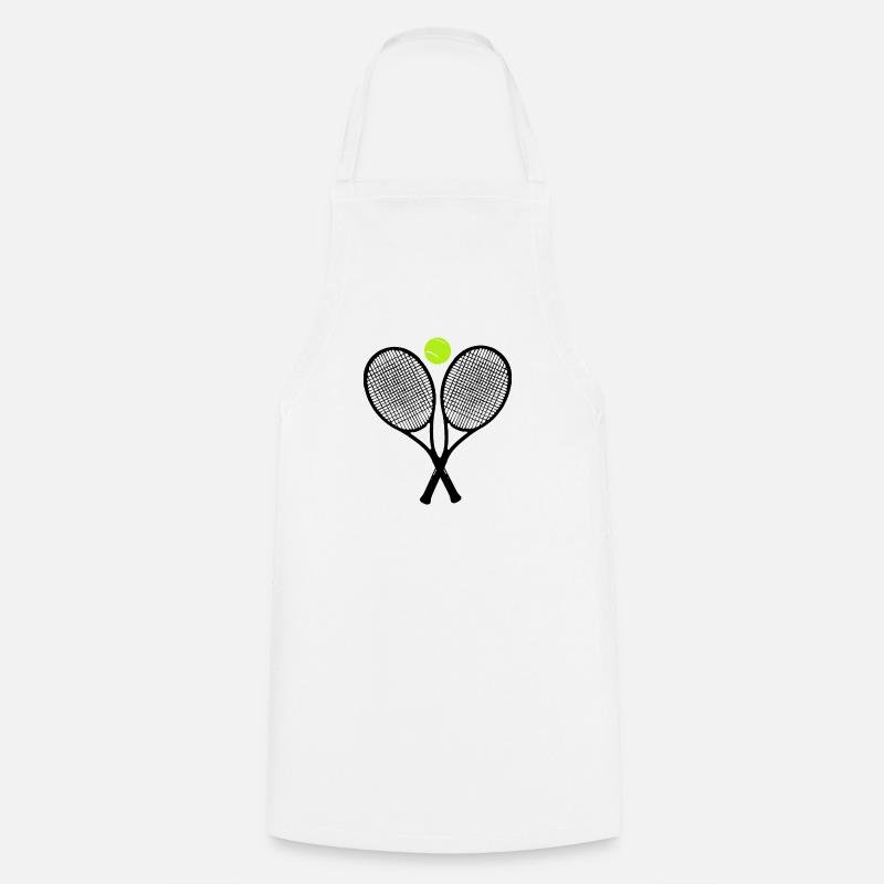 tennis racket - Cooking Apron - white