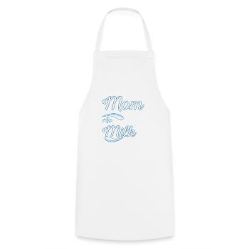 Pas votre maman pas lait t-shirt lait de vache végétalien - Tablier de cuisine - blanc - Devant - AI Model Male 185 dark (185cm)