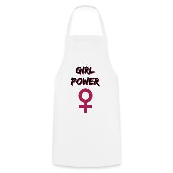 Puissance de la femme avec le symbole de la femme - Tablier de cuisine - blanc - Devant - AI Model Male 185 dark (185cm)