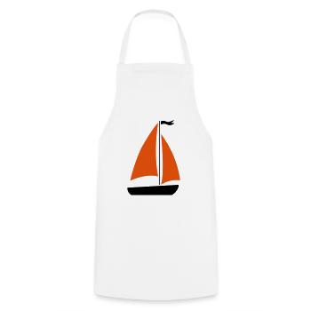 boat - Cooking Apron - white - Front - AI Model Male 185 dark (185cm)