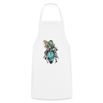 Ondoyance - Nox OAV - Tablier de cuisine - blanc - Devant - AI Model Male 185 dark (185cm)