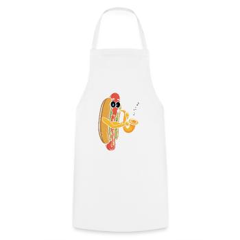 Saxophonist Saxophone Wurst Music Musician - Cooking Apron - white - Front - AI Model Male 185 dark (185cm)