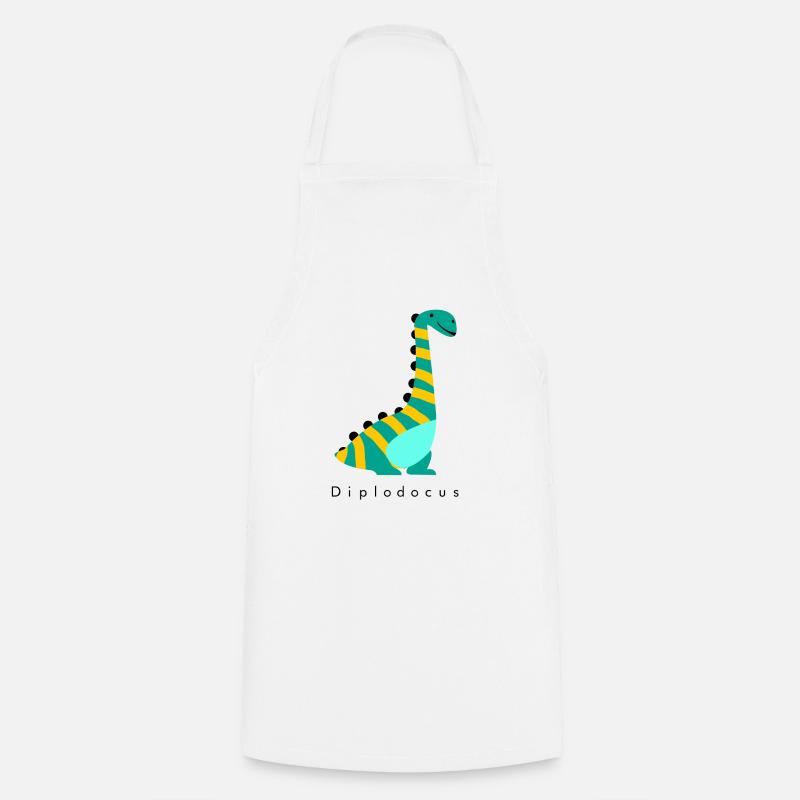Diplodocus - Tablier de cuisine - blanc