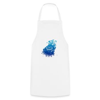 Organic CDJ 1000 DJ - Cooking Apron - white - Front - AI Model Male 185 dark (185cm)