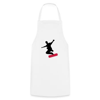 Skater - Tablier de cuisine - blanc - Devant - AI Model Male 185 dark (185cm)