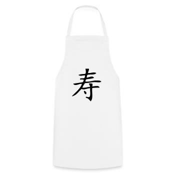 Signe chinois VIE - Tablier de cuisine - blanc - Devant - AI Model Male 185 dark (185cm)