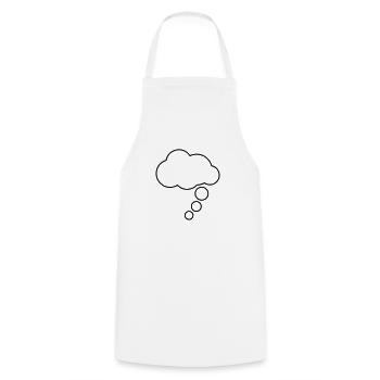 Comic Cartoon Denkblase - Cooking Apron - white - Front - AI Model Male 185 dark (185cm)