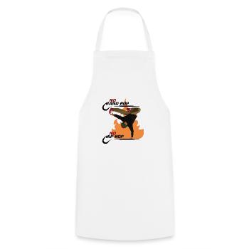 Hip Hop breakdance - Kochschürze - Weiß - Vorne - AI Model Male 185 dark (185cm)